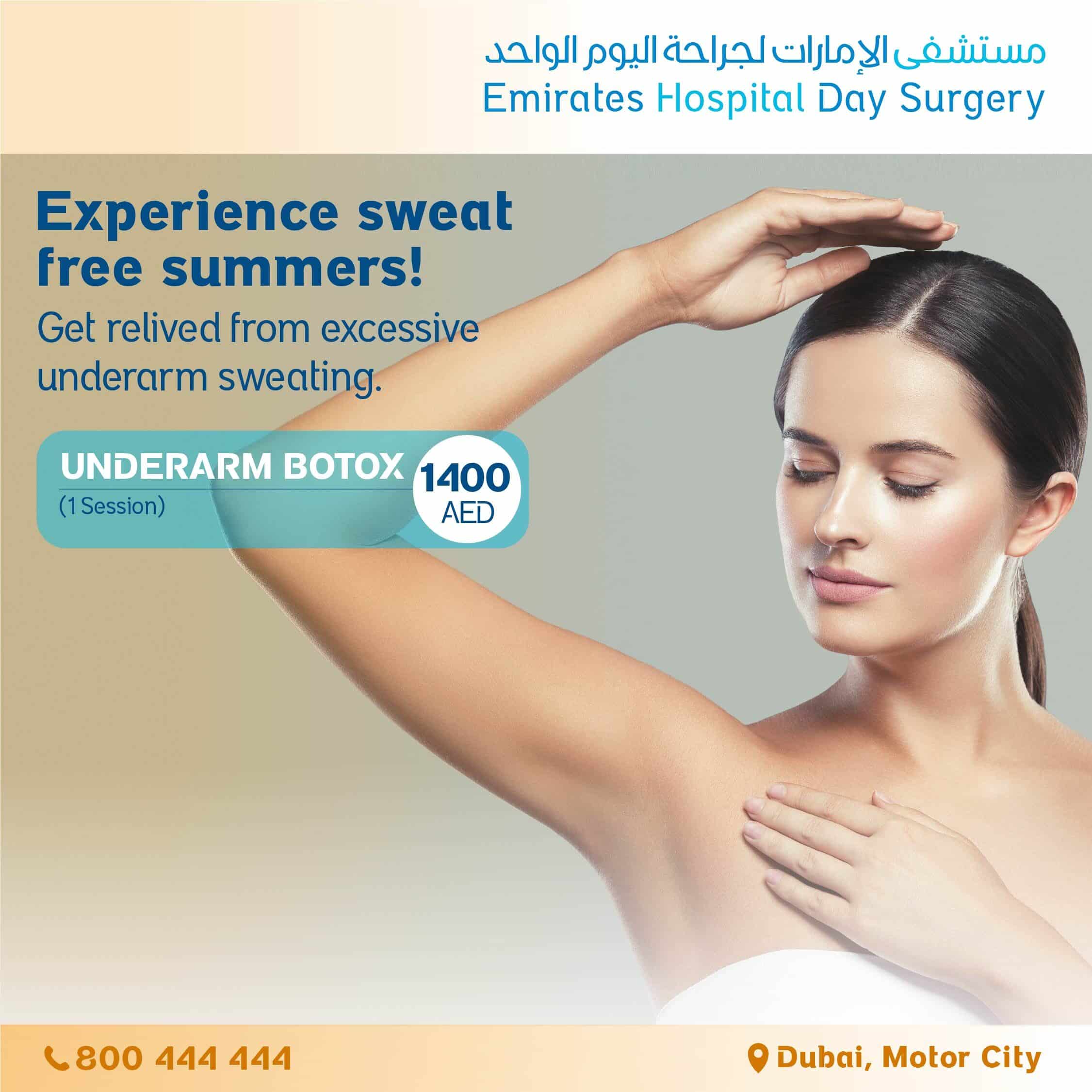 Relived Underarm Sweating Offer At Emirates Hospital Day Surgery - Motor
