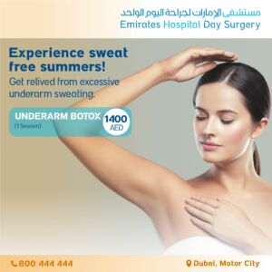 Relived Underarm Sweating Offer At Emirates Hospital Day Surgery - Motor