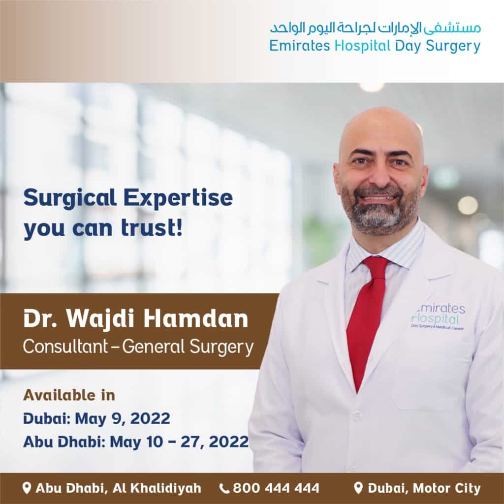 Dr. Wajdi General Surgeon available at EHDS MC on 05 2022