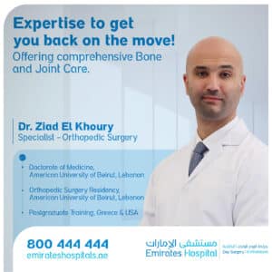 Dr. Ziad El Khoury, Specialist Orthpedic Surgeon Joined Emirates Hospital Day Surgery, Abu Dhabi